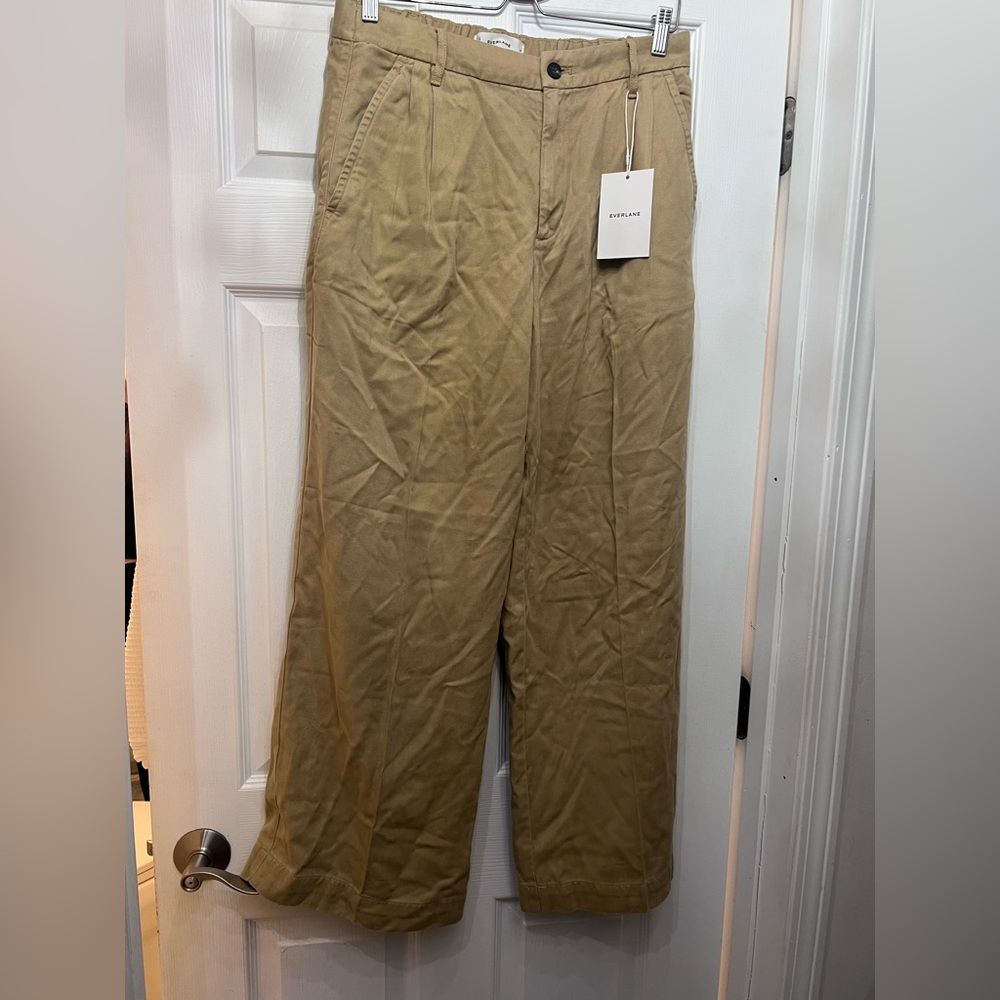 Everlane Tan Wide Leg Pants
